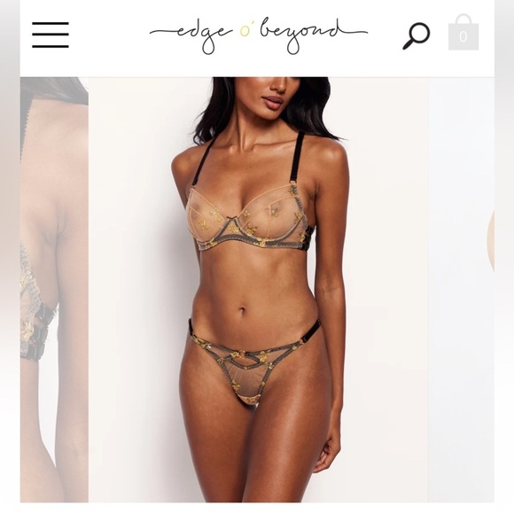 Edge o beyond | NWT bra sz 5 | charlotte bra sheer in en or (gold) color way - Picture 8 of 14